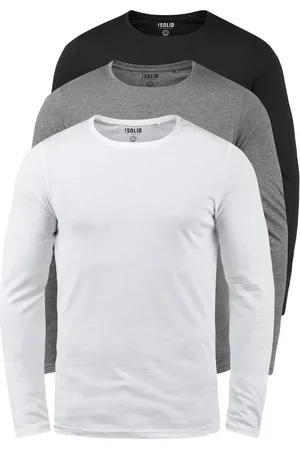 Solid Rundhalsshirt SDBasal Langarmshirts 3er-Pack - Verkäufer: meinemarkenmode
