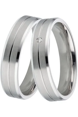 DOOSTI Trauring Schmuck Geschenk Silber 925 Trauring Ehering Partnerring LIEBE, Made in Germany, wahlweise mit oder ohne Brillant