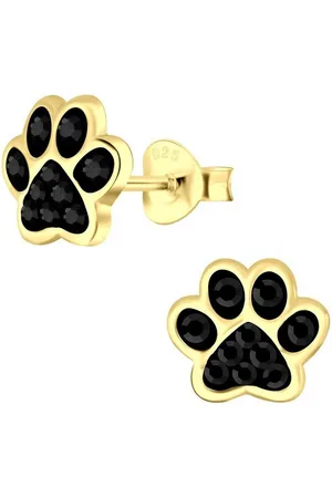 schmuck23 Paar Ohrstecker Kinder Ohrringe Pfote Tatze Hund Katze 925 Silber, Kinderohrringe - Verkäufer:
