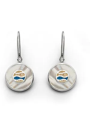 DUR Ohrring-Set Schmuck: Ohrring "Strandlust" mit Strandsand und blauem Steinsand - Verkäufer: Strandsandschmuck