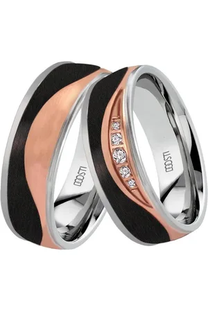 DOOSTI Trauring Schmuck Geschenk Edelstahl Trauring Ehering Partnerring LIEBE, wahlweise mit oder ohne Zirkonia