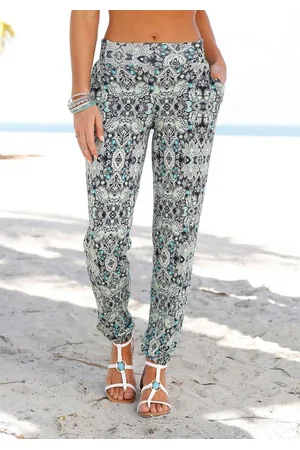 Lascana Strandhose mit Ethnoprint und Taschen, Sommerhose, Jerseyhose