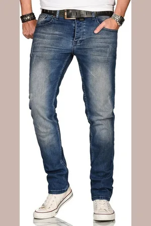 Alessandro Salvarini Straight-Jeans ASElia mit fein strukturiertem Jeansstoff und 2% Elasthan - Verkäufer: Golden Brands