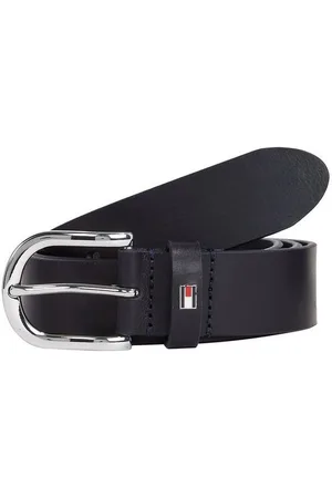 Tommy Hilfiger Ledergürtel mit dezenter Logo-Schlaufe