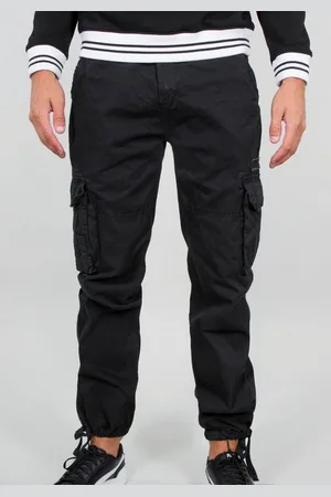 Alpha Industries Cargohose Jet Pant mit seitlichen Cargotaschen und Kordelzug am Beinabschluss