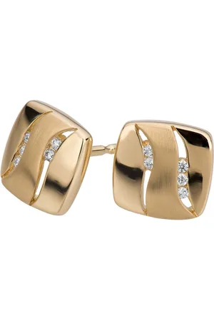 Orolino Paar Ohrstecker 585 Gold glanz/matt mit 10x Brillant zus. 0,05ct.