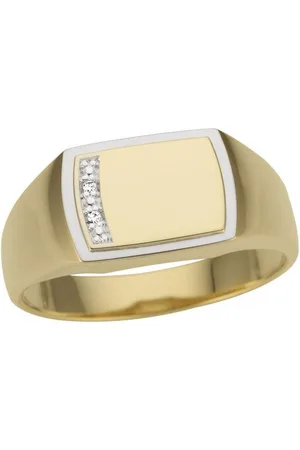 Firetti Siegelring Schmuck Geschenk Gold 585 Herrenring Goldring, mit Brillanten