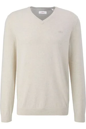 QS by s.Oliver V-Ausschnitt-Pullover Casual (1-tlg) mit V-Ausschnitt und Logo-Stickerei, Feinstrick - Verkäufer: LuriX
