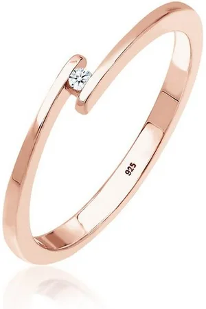 Elli DIAMONDS Verlobungsring Diamant Weiß Brillantschliff (0.015 ct) 925 Sterling Silber - Verkäufer: JULIE & GRACE GmbH