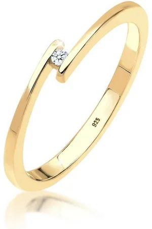 Elli DIAMONDS Verlobungsring Diamant Weiß Brillantschliff (0.015 ct) 925 Sterling Silber - Verkäufer: JULIE & GRACE GmbH