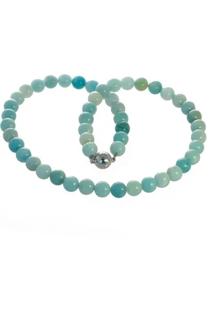 Bella Carina Perlenkette Kette mit glänzenden Amazonit Perlen 8 mm - Verkäufer:
