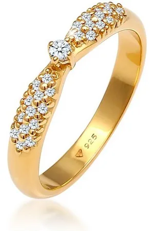 Elli DIAMONDS Verlobungsring Verlobung Glamour Diamant (0,16 ct) 925 Silber - Verkäufer: JULIE & GRACE GmbH