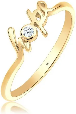 Elli DIAMONDS Verlobungsring Hope-Schriftzug Diamant 0.03 ct. 585 Gelbgold - Verkäufer: JULIE & GRACE GmbH