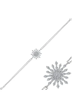 EinStein Diamant Tennisarmband Schneeflocke Diamanten Armkette Armband Weißgold - Verkäufer: