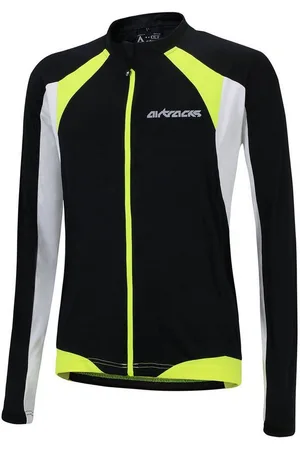 Airtracks Radtrikot Herren Fahrradtrikot Langarm Pro T Radtrikot - Jersey mit Quick Dry & Anti-UV » S M L XL XXL XXXL « - Verkäufer: Sport