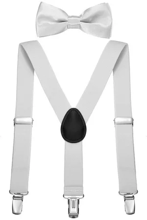 DonDon Hosenträger für Jungen (2er Set, 2-St) 2er Set, schmaler Hosenträger Y-Form, farblich passende Fliege - Verkäufer: urban-styles