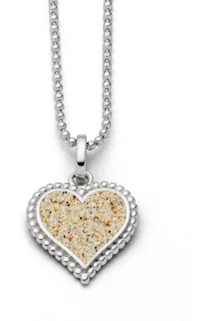 DUR Kette mit Anhänger Schmuck: Kette "Herz" mit Strandsand K2465 - Verkäufer: Strandsandschmuck