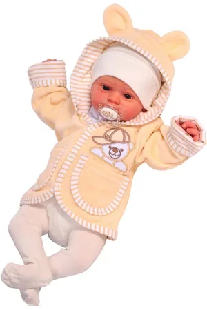 La Bortini Sweatjacke Babyjacke Jacke für Baby und Kinder Kapuzenjacke in Creme mit Baumwoll-Futter, 56 62 68 74 80 86 92 98 - Verkäufer: A&O Baby-und Kindermoden