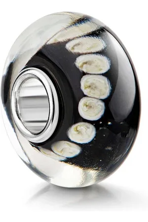 Materia Bead Glasperle Weiß Punkte 1250, Kern aus 925 Sterling Silber - Verkäufer: Schmuck