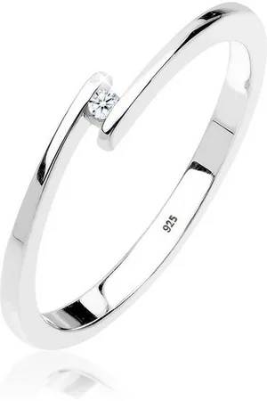 Elli DIAMONDS Verlobungsring Diamant Weiß Brillantschliff (0.015 ct) 925 Sterling Silber - Verkäufer: JULIE & GRACE GmbH
