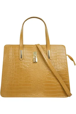 Cluty Henkeltasche, echt Leder, Made in Italy