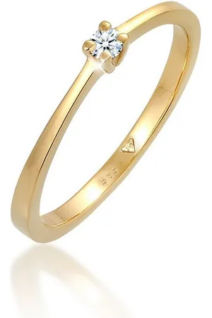 Elli DIAMONDS Verlobungsring Diamant Weiß Brillantschliff (0.11 ct) 585 Gelbgold - Verkäufer: JULIE & GRACE GmbH