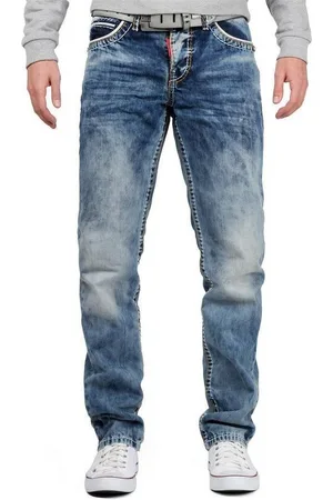 Cipo & Baxx Regular-fit-Jeans Hose BA-CD148 W30/L30 (1-tlg) mit dicken Kontrastnähten im Casual Look - Verkäufer: bans24
