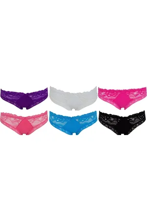 AvaMia Panty 6er Pack Pantys Spitze Uni Hotpants Hipster French Knickers Damen (6er Set) 6er Pack Pantys mit Spitze Uni Hotpants Hipster Damen Teen 86412 - Verkäufer: PEROYORK