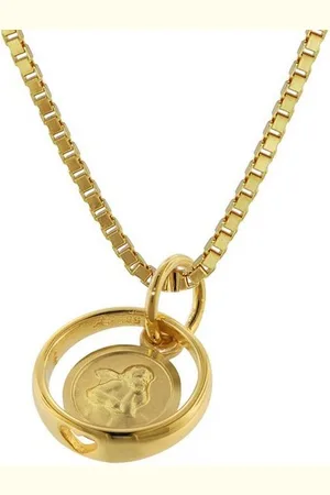 trendor Kette mit Anhänger Taufring mit Engel-Einhänger Gold 585 (14 Karat) mit Silberkette - Verkäufer: uhrcenter