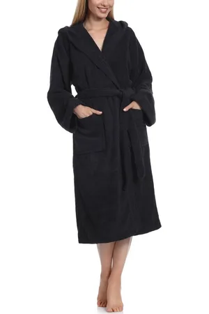 Ladeheid Bademantel Damen Frottee Bademantel aus 100% Baumwolle LA40-102, Langform, Baumwolle, Kapuze - Verkäufer: HISERT