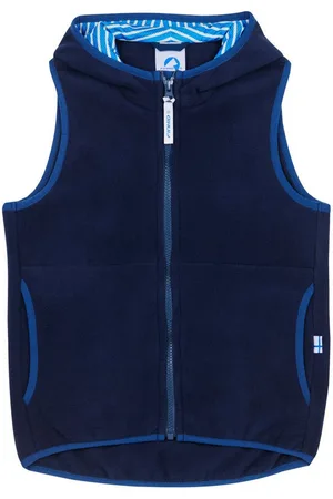FINKID Funktionsweste Poppeli Weste Navy/Denim Fleeceweste Zip-in 120/130 - Verkäufer: HUCKLEBUCK & FINJA Nordkinder Kindermode