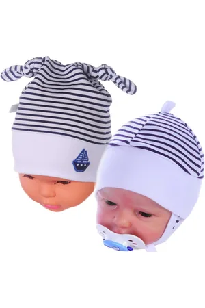 La Bortini Erstlingsmütze Mütze Baby Mützen 2er Pack gestreift aus Baumwolle, 32 34 36 38 40 42 44 - Verkäufer: A&O Baby-und Kindermoden