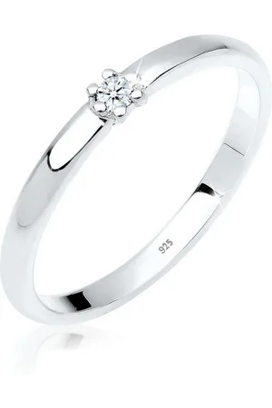Elli DIAMONDS Verlobungsring Diamant Weiß Brillantschliff (0.03 ct) 925 Sterling Silber - Verkäufer: JULIE & GRACE GmbH