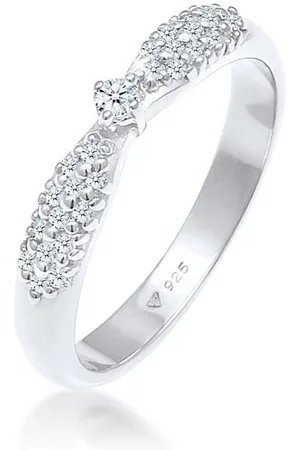 Elli DIAMONDS Verlobungsring Verlobung Glamour Diamant (0,16 ct) 925 Silber - Verkäufer: JULIE & GRACE GmbH