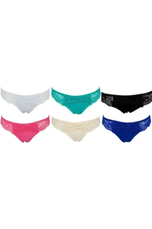 AvaMia Panty 6er Pack Pantys Spitze Uni Hotpants Hipster French Knickers Damen (6er Set) 6er Pack Pantys mit Spitze Uni Hotpants Teen Slip Unterhose 86975 - Verkäufer: PEROYORK