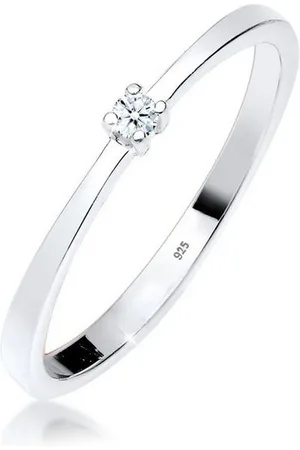 Elli DIAMONDS Verlobungsring Solitär Diamant Weiß (0.03 ct) 925 Sterling Silber - Verkäufer: JULIE & GRACE GmbH