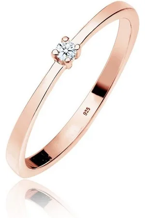 Elli DIAMONDS Verlobungsring Solitär Diamant Weiß (0.03 ct) 925 Sterling Silber - Verkäufer: JULIE & GRACE GmbH