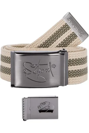 2Stoned Koppelgürtel Stoffgürtel Unisex, Schnalle Matt Classic, 4 cm breit, 120 cm lang mit Flaschenöffner - Verkäufer: Shop