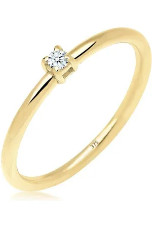Elli DIAMONDS Verlobungsring Diamant Weiß Brillantschliff (0.03 ct) 375 Gelbgold - Verkäufer: JULIE & GRACE GmbH