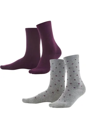 LIVING CRAFTS Socken BETTINA Einmal dezent gepunktet, einmal im passenden Uni-Ton - Verkäufer: