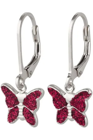 schmuck23 Paar Ohrhänger Kinder Ohrringe Schmetterling 925 Silber, Kinderschmuck Mädchen Geschenk - Verkäufer: