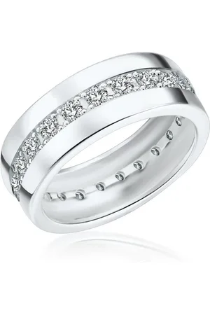 Rafaela Donata Silberring Bandring aus 925 Sterling Silber, mit Zirkonia für Frauen - Verkäufer: Juvalia