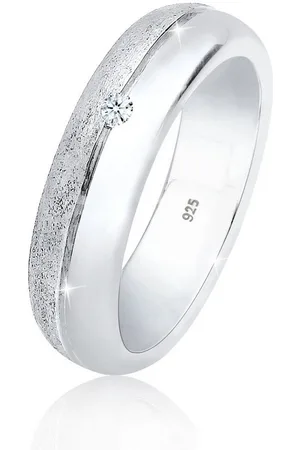 Elli DIAMONDS Verlobungsring Basic Bandring Diamant (0.03 ct) 925 Silber - Verkäufer: JULIE & GRACE GmbH