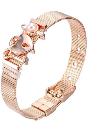 Heideman Armband Mesh Armband rose (Armband, inkl. Geschenkverpackung), Charms sind austauschbar - Verkäufer: