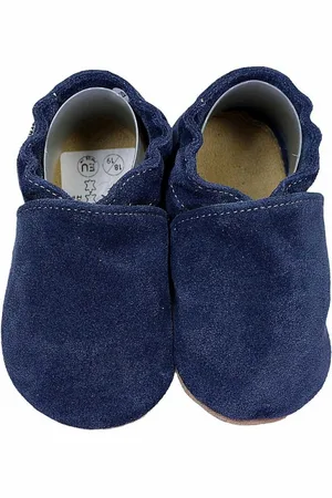HOBEA Krabbelschuhe dunkelblau 18/19 (6 - 12 Monate) Krabbelsohle Krabbelschuh handgefertigt in der EU - Verkäufer: