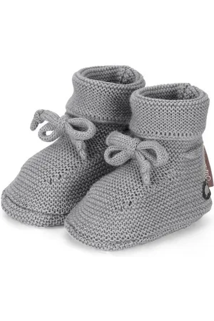 Sterntaler Strick-Schuh Outdoorschuh (1-tlg) Stoffschuh - Baby Strickschuhe - Baby Schuh Strick - Baby Schuhe Jungen - Strick-Schuh aus Merinowolle mit Weitenregulierungsbändern - Stoffschuhe Winter - Verkäufer: Sterntaler GmbH