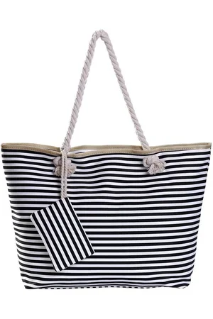 DonDon Strandtasche Shopper wasserabweisende Tasche (2-tlg), Große Strandtasche, mit Reißverschluss, inkl. kleinem Beutel - Verkäufer: urban-styles
