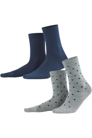 LIVING CRAFTS Socken BETTINA Einmal dezent gepunktet, einmal im passenden Uni-Ton - Verkäufer:
