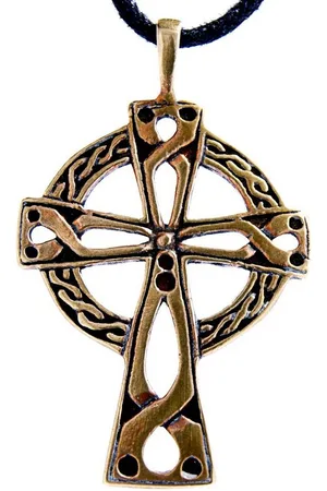 Kiss of Leather Kettenanhänger Keltenkreuz Radkreuz Kelten keltisch Kreuz Bronze Anhänger - Verkäufer: