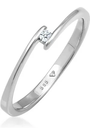 Elli DIAMONDS Verlobungsring Verlobungsring Diamant Weiß Brillantschliff (0.03 ct) 585 Weißgold - Verkäufer: JULIE & GRACE GmbH